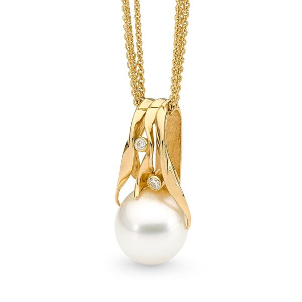 Yellow Gold Seagrass Pendant